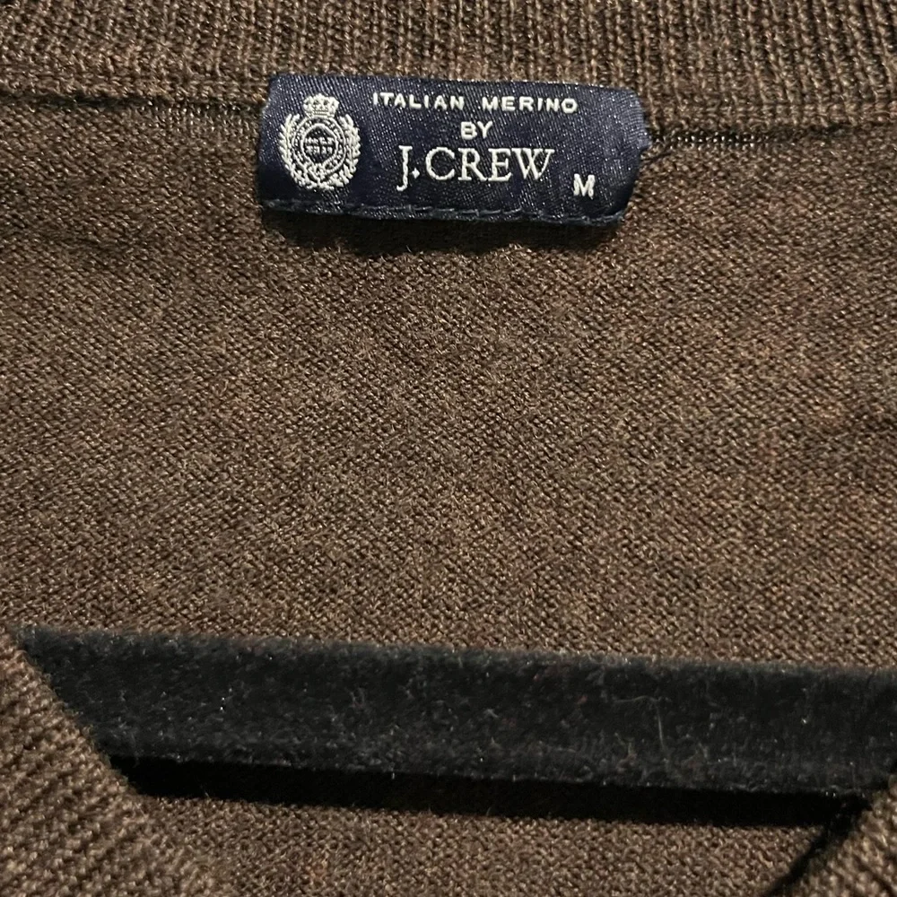 J. Crew Merino Wool V-Neck Chocolate Brown Sweater